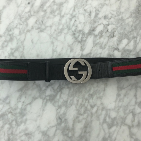 Gucci Belt with Silver G Buckle, 34 inches - Picture 5 of 6